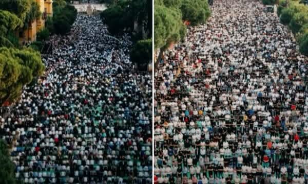 Festa e Kurban Bajramit në Shqipëri: Ceremonia e faljes në Tiranë u zhvillua në bulevardin “Dëshmorët e Kombit