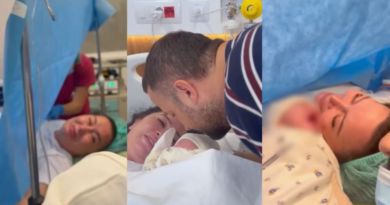 Dalin pamje nga momenti kur Dafina Zeqiri merr në duar për herë të parë birin e saj