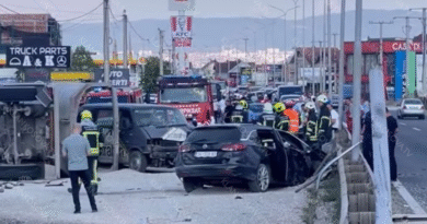 Pamje nga aksidenti i rëndë në Vragoli